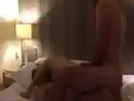 Hot blonde takes 3 cocks