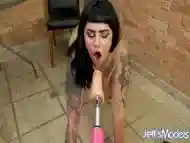 Plumper Has Fun With Dildo Machine