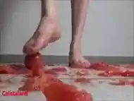 Several Tomatoes Are Crushed Under My Wonderful Bare Feet