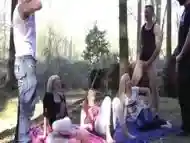 amazing homemade orgy with horny and shameless milf outdoor