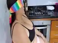 I Play With My Stepmother In The Kitchen And I Put My Cock In Her Mouth