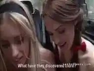 Russian schoolgirls banging in public