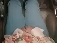 â­ POV Car Wetting. Cute girl cant hold it and wets herself in the seat!