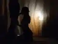 A shy blowjob in the night