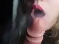 AMAZING CLOSEUP SMOKE BLOWJOB FROM A VERY HORNY GIRL WHO LOVE SMOKE