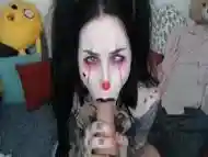 Ahegao Eye Crossing Clown Messy Drool Face Fuck