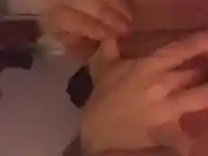 Amateur playing with wet gushy pussy