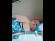BBW Accidentally leaves Computer on while in bed