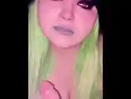 BBW GOTH CHICK SUCKS COCK