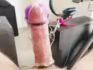 BIG COCK HANDSFREE CUM EXPLOSION WITH VIBRATOR AND XL CONDOM