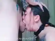 Balls deep throat fucked babe