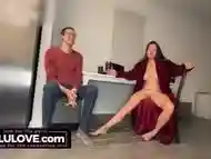 Barefoot babe bares all in open robe & behind the scenes stories while moving out of RV - Lelu Love