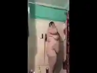 Bbw in shower washing big tits and pussy