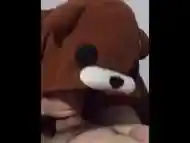 Bear onesie blowjob