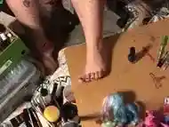 Boobs Ross - Toenail Painting (sloppy)