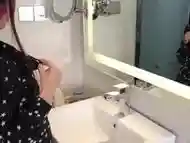 Chinese Teen Bathroom BJ and Fuck