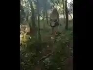 Chubby Girl Gets Naked In Woods