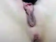 Close up female orgasm