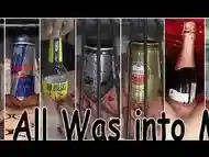 Compilation. Bottle, soda and beer can insertion.