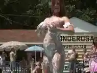 Contestants Dancing For Title Of Miss Nude