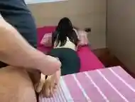 Cum on her feet after ballbusting