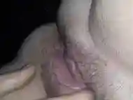 Cum on my hairy pussy POV