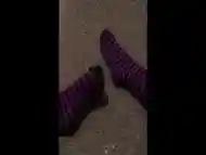 Curling Toes While Secretly Masturbating in Tights