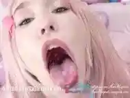 Cute Girl gives Sloppy Long Blowjob, get''s Pussy Fucked and a Face Full of Cum - Bubblegum Spit Play