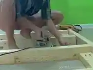 DIY Bed 3-3 - Frame assemblyng + Bonus doggy style fuck