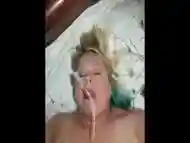 DROPPING LOAD ON MY CUM SLUT