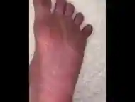 Dirty Foot Cleaned with Cum POV