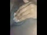 EBONY MASTURABATING WHILE SMOKING