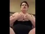 Front Row View of this BBW Masturbation Cum Show!