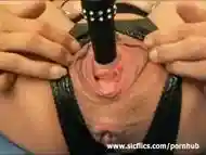 Fucking her piss kanal and stretching her monster cunt