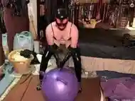 Funny sexy exercise ball workout video