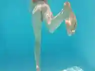 GINGER MERMAID UNDERWATER FOOTJOB POV  Perfect Soles Long Toes Red Nails