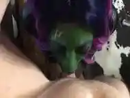 Gamora Gags On Quills Cock - Deepthroat Facefuck Throatfuck Blowjob - FIXED