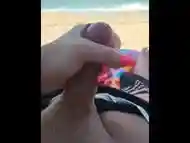 Getting him off on a public beach