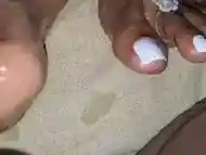 Goddess Feet, is back and makes me explode with exciting Toejob
