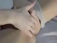 Got a real orgasm masturbating her wet pussy watching video on pornhub