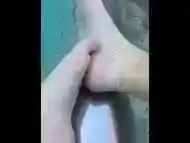 HOT FEET AT THE SWIMMING POOL