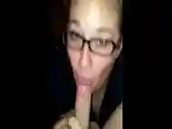 Her 1st time recording herself giving a blowjob. Cumshot in mouthat end.