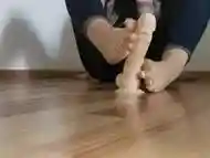 Homemade 8 Inch Dildo Footjob White Toes