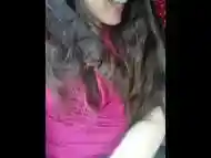 Horny Public Passenger Seat Solo Girl Car Flashing Play! Excited Hairy Pussy Slut Exhibitionist