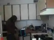 Hot Black Girl fucked in Kitchen