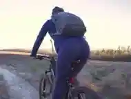 Hot Milf In Yoga Pants Riding A Bicycle And Teasing Her Big Ass