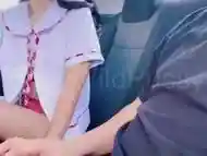 Hot and Sexy College Student Pinay Gets Finger By Her Classmate Before Going to Class Inside A Car