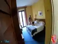 Italian man fucks a virgin in a hotel