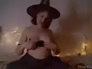 JOY. Sexy Witch gives you instructions for strocking your cock with countdown