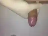 Just masturbating my dick with lubricant and cumming